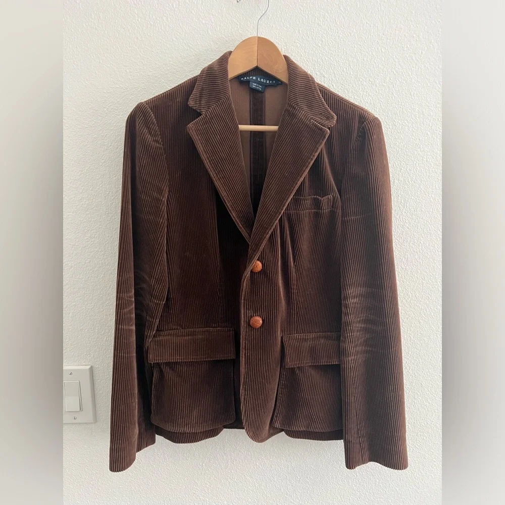 Ralph Lauren Brown Corduroy Jacket - Picture 1 of 9